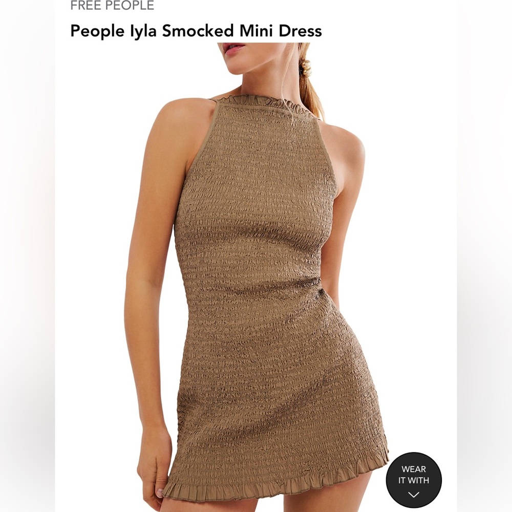 FREE PEOPLE People Iyla Smocked Mini Dress